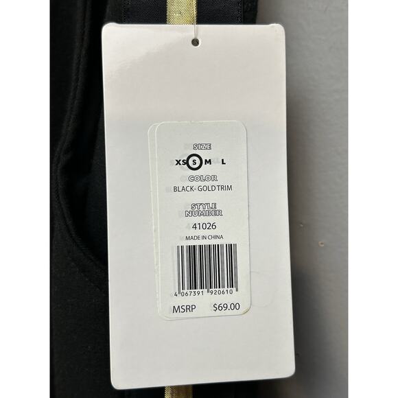 Ki Pro Performance Joggers/Sweatpants Black Gold Striped Womens Small NEW - Picture 8 of 9